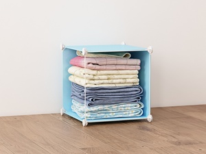 Armoire modulaire pliable, structure robuste, <span class=keywords><strong>étagère</strong></span>s en <span class=keywords><strong>plastique</strong></span> PP à double niveau pour une utilisation en garde-robe - Product Image 3