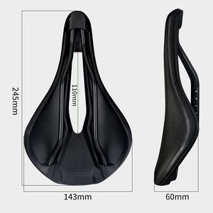 Asiento de Bicicleta Cómodo, Cojín Rojo y Negro, Sillín de Plástico/PVC, Sillín Ligero de Cuero, Sillín de Bicicleta Orbea - Product Image 2