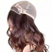 Perruque Lace Front Européenne Vierge Personnalisée, Dentelle Transparente, Cheveux Humains Ondulés, Pré-épilée, Sans Colle, avec Baby Hair