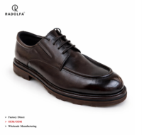 Chaussures Derby en Cuir pour Hommes RADOLFA de Haute Qualité, Respirantes et Confortables, à Lacets, Bout Mocassins, Luxe Minimaliste, Chaussures de Marche Professionnelles