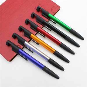 Estudiante gobernante bolígrafo forma de triángulo, sostenedor del teléfono móvil de pantalla táctil de pluma de publicidad - Product Image 6