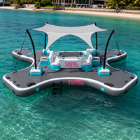 Grande plateforme flottante gonflable avec surface EVA et pont pneumatique Drop Stitch pour yacht, bateau, lac, océan, utilisation de loisirs