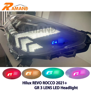 Faro Delantero LED de Buena Calidad para Hilux 2021+ con Logotipo GR, Accesorios de Faros LED para Hilux Revo Rocco GR - Product Image 3