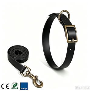 Ensemble <span class=keywords><strong>laisse</strong></span> et collier pour chien en PVC bicolore personnalisé, collier en <span class=keywords><strong>biothane</strong></span> bicolore, imperméable et résistant aux taches, pour chiens de taille moyenne à grande - Product Image 4