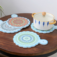 OEM vente en gros poignée de Table de cuisine décorative napperon carrelage sous-plat marmite tapis & coussins avec liège