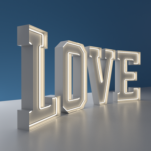 Lettres en métal <span class=keywords><strong>vintage</strong></span> Bulb Love Marquee de 24 pouces pour la décoration, <span class=keywords><strong>enseigne</strong></span> <span class=keywords><strong>lumineuse</strong></span> - Product Image 3