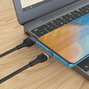Câble de synchronisation de données USB Type-C à charge rapide 2.4A pour téléphone portable, tablette, <span class=keywords><strong>smartphone</strong></span>, <span class=keywords><strong>cordon</strong></span> de chargeur <span class=keywords><strong>avec</strong></span> alimentation Power Delivery - Product Image 4