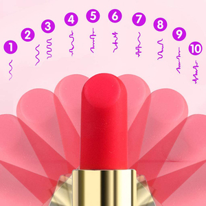 Stimulateur rechargeable pour rouge à lèvres Vibromasseur 10 vitesses Sex Toys Joli rouge à lèvres Vibromasseur pour <span class=keywords><strong>femme</strong></span> Clitoris - Product Image 3