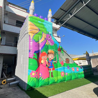 Château gonflable à thème dinosaure avec toboggan, combo de piscine gonflable sèche et humide pour enfants et adultes