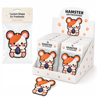 Désodorisant de voiture personnalisé en forme d'animal (hamster) en feutre imprimé, parfumé, innovant, marque privée