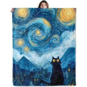 Manta de Franela con Diseño de Sol Cósmico, Manta para Siesta, Venta al por Mayor, Lavable a Máquina, Resistente a la Decoloración, para Hogar y Oficina - Product Image 1