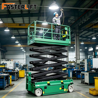 Plataforma Elevadora de Tijera Eléctrica Autopropulsada Compacta FASTER LIFT para Pequeños Proyectos de Construcción, Acero Aleado, Altura de Plataforma de 16 m