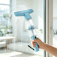 Aspirateur sans fil portatif 2-en-1 et nettoyeur de vitres électrique, raclette de nettoyage de vitres domestique pour le nettoyage des fenêtres
