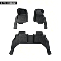 Tapis de voiture 5D TPE imperméables toutes saisons, tapis de voiture TPE de haute qualité, ensemble complet de 3 pièces, tapis de sol de voiture, pour D-MAX HYBRID 2024