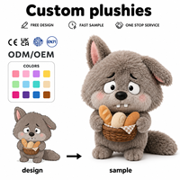 Peluche loup personnalisée OEM ODM, jouet en peluche doux de qualité supérieure, coton PP, design personnalisé, logo brodé, certifié CE, vente en gros