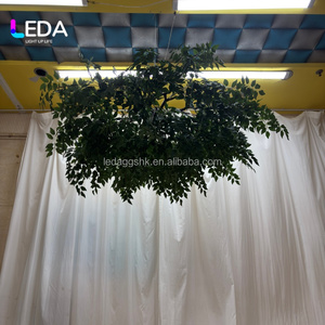 กิ่งก้านต้นมะกอกประดิษฐ์สีเขียวแบบแขวนตกแต่งเพดาน LEDA ใบไม้ปลอม ทนทาน ทำจากผ้าไหมเทียม สำหรับงานแต่งงาน - Product Image 3