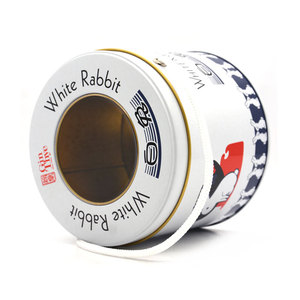 Custom gift packaging box round metal mint candy bar tin box can tin printed