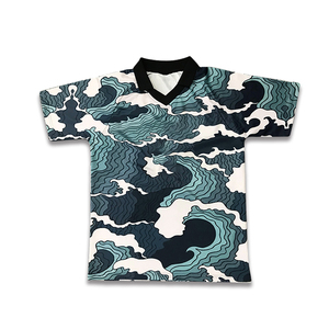เสื้อฟุตบอลแขนสั้นพิมพ์ลายดิจิตอลแบบระเหิดคุณภาพสูงสไตล์เรโทร ระบายอากาศได้ดี เหมาะสำหรับฤดูร้อน ชุดฟุตบอลพรีเมียม 100% - Product Image 2