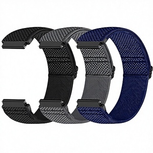 Correa de <span class=keywords><strong>reloj</strong></span> de nailon elástica de liberación rápida, 18-24mm, unisex, para /Garmin/<span class=keywords><strong>Fossil</strong></span>/Amazfit//COROS/, 3 piezas - Product Image 3