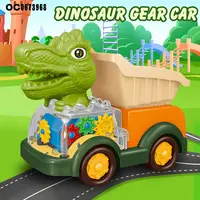 B/Oカラフルなギア電気恐竜車トラックおもちゃキット子供と軽い音楽
