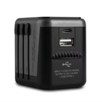 Station de charge sans fil 3 en 1, 2 ports USB, type-C PD 2.0, sortie 12W, design pliable, adaptateur universel multi-prises écologique