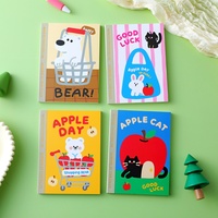 A6 Perfect Bound Notebook Cartoon Shopping Beer Appel Kat 60 Bladzijden 80gsm Gelinieerd Afgeronde Hoeken Zakformaat Notebook School Groothandel