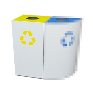 Contenitore per Rifiuti Quadrato Giallo 45 L, Bidone per Riciclaggio per Uso Interno ed Esterno - Product Image 1