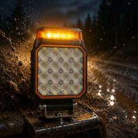 LED-Arbeitsleuchte Weiß Stroboskop 12V Nebelscheinwerfer Zweifarbiges Notfall-Warnlicht Traktor LKW Offroad Modell BS-D057 64W