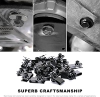 Lot de 10 attaches universelles pour voiture, assortiment de vis hexagonales, écrous en U et clips – Offre spéciale