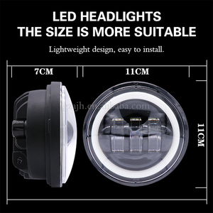 4.5 inch LED sương mù ánh sáng với đôi mắt thiên thần đi qua đèn DRL bóng đèn cho Harley Davidson <span class=keywords><strong>daymarker</strong></span> Harley Moto đèn sương mù với mắt thiên thần - Product Image 5