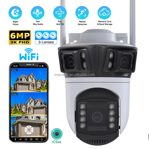 OEM 6MP 3K ICSee 3 объектива наружная Водонепроницаемая беспроводная Wi-Fi Сеть IP PTZ CCTV WiFi домашняя камера безопасности - Product Image 1