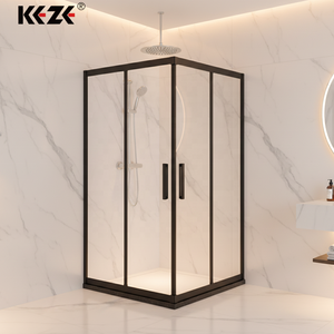 Cabina de <span class=keywords><strong>ducha</strong></span> de esquina de vidrio templado de 8mm, marco de acero inoxidable Certificado CE, diseño de <span class=keywords><strong>puerta</strong></span> corredera para uso moderno en el baño - Product Image 1