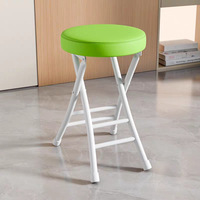 Tabouret pliant pour dortoir, petit tabouret de balcon, chaise pliable pour la maison avec coussin moelleux, pour l'approvisionnement transfrontalier