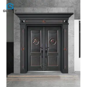 Good Quality Style Security Stainless Steel Gate Door Security Door Modern Galvanized Steel Metal Models Front Doors For Houses