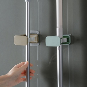 Household <b>Storage</b> Tool Bathroom <b>Kitchen</b> Broom Mop Holder Self Adhesive Wall Mount Mop Racks <b>Storage</b> Racks & Shelving <b>Units</b> - Product Image 1