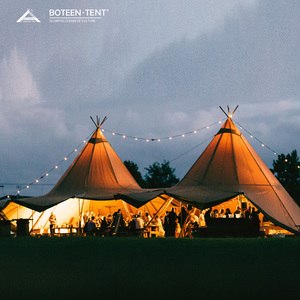 Недорогая большая индийская палатка-шатер из брезента, водонепроницаемая, ветроустойчивая, быстрораскладывающаяся, для кемпинга, ресторанов, баров, свадеб и вечеринок - Product Image 4