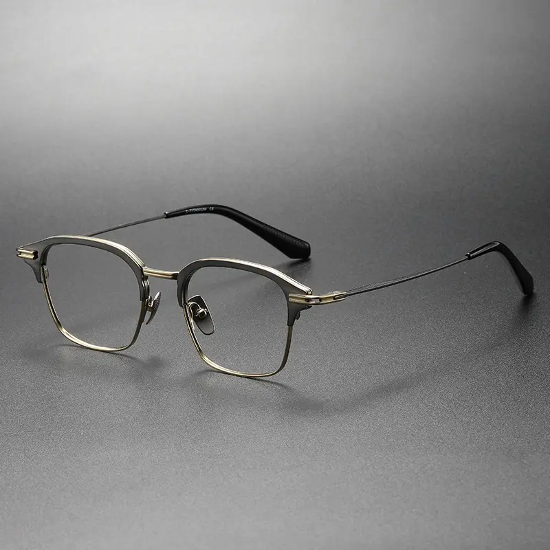 Japonês design shenzhen fábrica estoque titânio óculos ópticos óculos de alta qualidade titânio puro quadro leitura quadro óculos