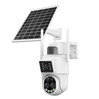 Cámara de Seguridad Ubox 4G con Energía Solar, V380, Doble Lente, Inalámbrica, Visión Nocturna, con Batería para Exteriores, Venta al Por Mayor