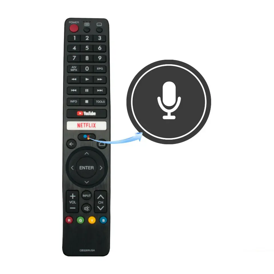 New Replacement GB326WJSA/GB346WJSA Voice Remote Control for Sharp AQUOS Smart TV with YouTube Netflix Buttons