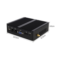 ZOOMWIN Pc tertanam J1800 CPU Mini Pc 12V tanpa kipas Linux industri Mini komputer Dual Gigabit Ethernet kotak stok mikro PC
