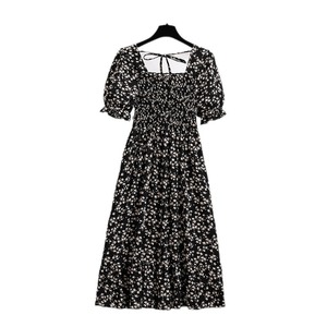 Vestido <span class=keywords><strong>de</strong></span> Verano para Mujer, Económico, <span class=keywords><strong>de</strong></span> Longitud Media, Manga Corta, Casual, Halter, Elegante, con Estampado Floral - Product Image 5