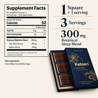 Complément Alimentaire Chocolat Botanique Nocturne Cacao Noir Cerise Acidulée 3 Carrés