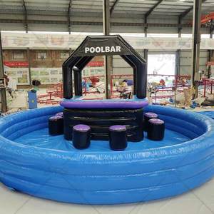 Bar Flotante Inflable de PVC con Diseño de Carpa Gigante para Fiestas en el Patio Trasero al Aire Libre - Stand de Bebidas para Eventos de Adultos y Niños - Product Image 4