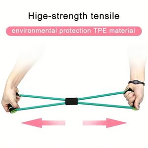 Yuiwu Duy Nhất Màu Đỏ TPE Resistance Bands Set Đào Tạo Tập Thể Dục Yoga Workout 8 Hình Dạng Ngực Expander Tập Thể Dục Ống - Product Image 4