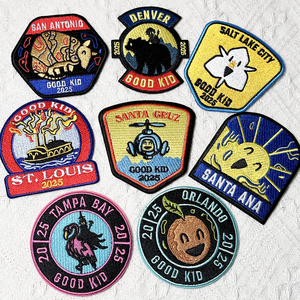 2025 rộng lớn Quà Tặng tùy chỉnh vải thêu vá phù hiệu sắt trên thêu các bản vá lỗi quần áo dệt vá - Product Image 5