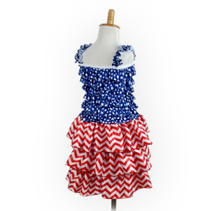 Vestido de Fiesta para Bebé Niña de 1 Año, Diseño Patriótico con Lazo, para Primavera/Verano 2022, 4 de Julio - Product Image 4