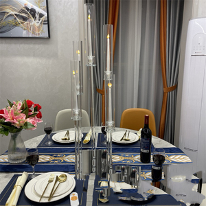 Porte-bougie en métal de qualité supérieure pour décoration de centre de table de mariage - Product Image 3