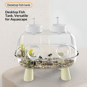 <span class=keywords><strong>Acuario</strong></span> Ecológico Betta <span class=keywords><strong>de</strong></span> Diseño Creativo para Escritorio, Material Grueso para Mascotas, Anti-Caídas, Combinable <span class=keywords><strong>con</strong></span> Todo, para Paisajismo - Product Image 1