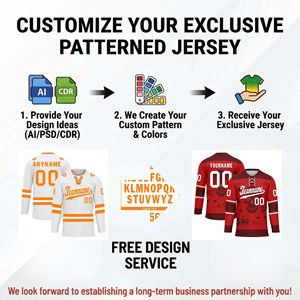 Uniformes de hockey sur glace en gros avec impression à la demande, services OEM/ODM et personnalisation du logo et du nom de l'équipe HCKJ01-2606146-4 - Product Image 5