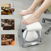 Support de pédicure professionnel mobile avec plateau à outils, repose-pieds portable réglable pour salon de manucure et spa des ongles